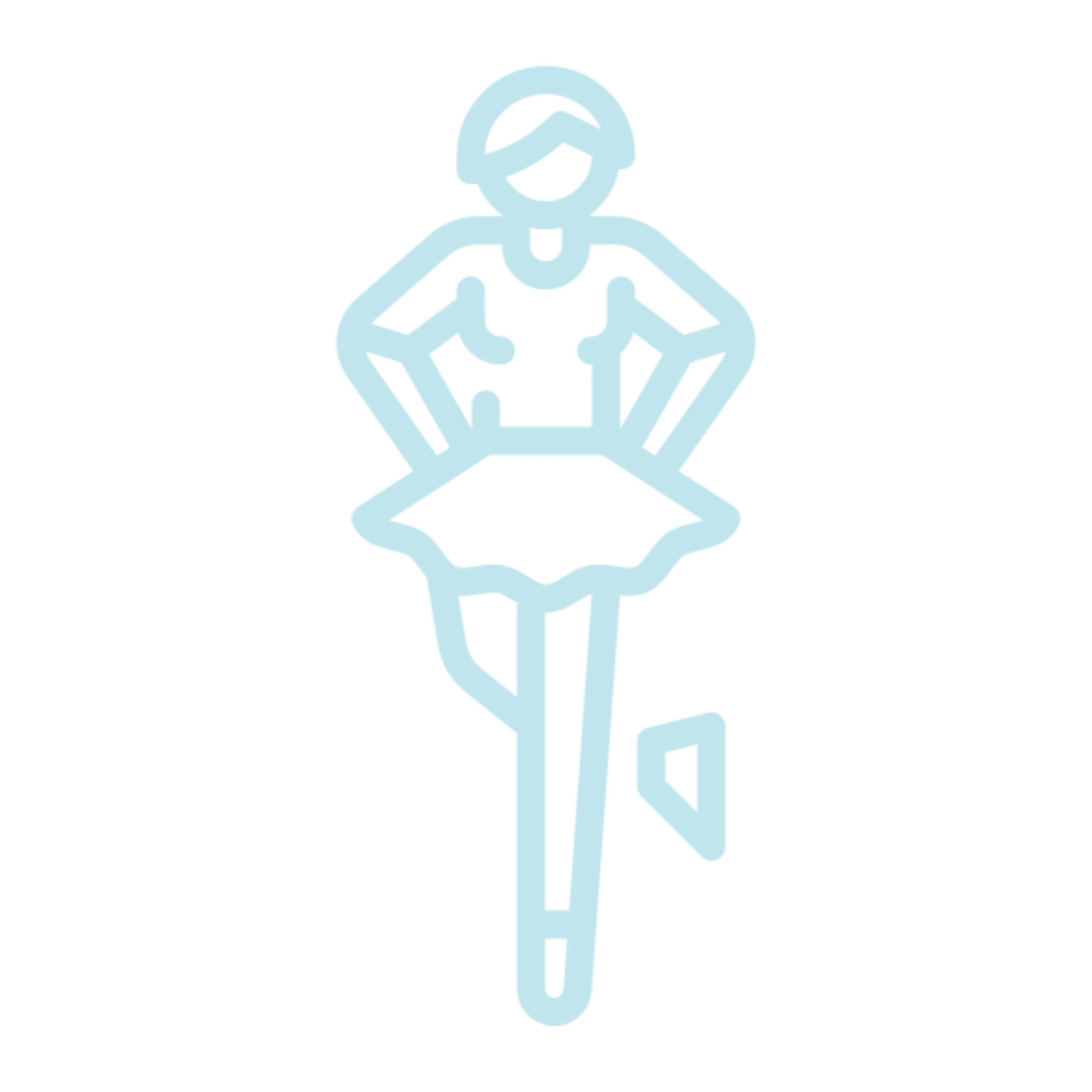 Simple blue flower icon with a stem and leaf.